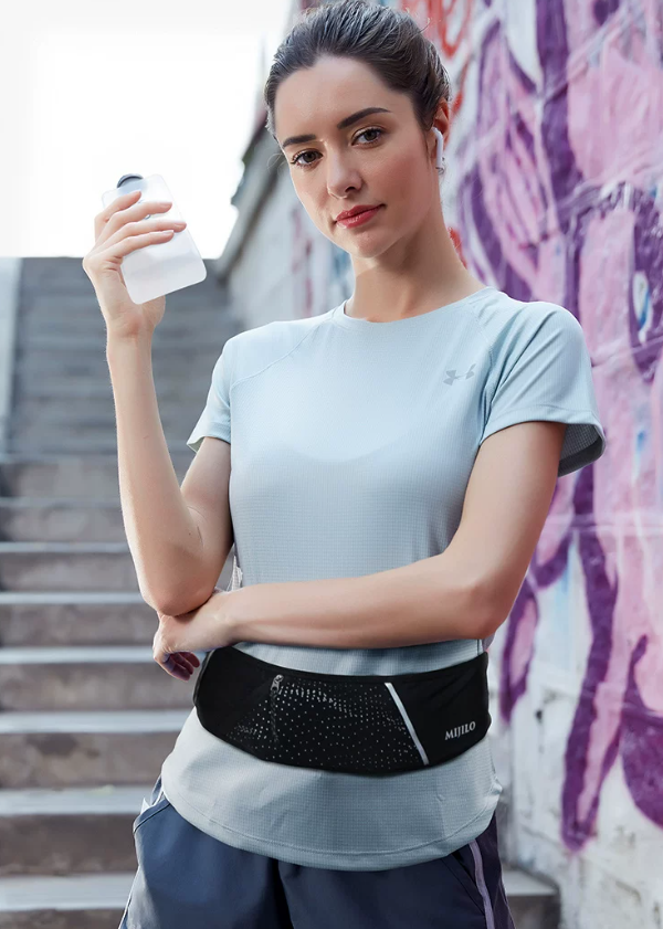 Running Waist Belt with Bottle Holder